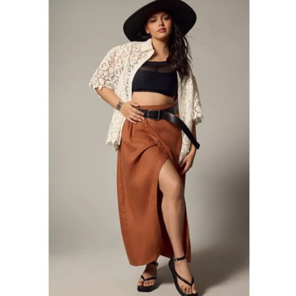 NWT-Anthropologie-Maeve-Cutout Lace Short Sleeve Shirt - White - XL - Picture 7 of 11